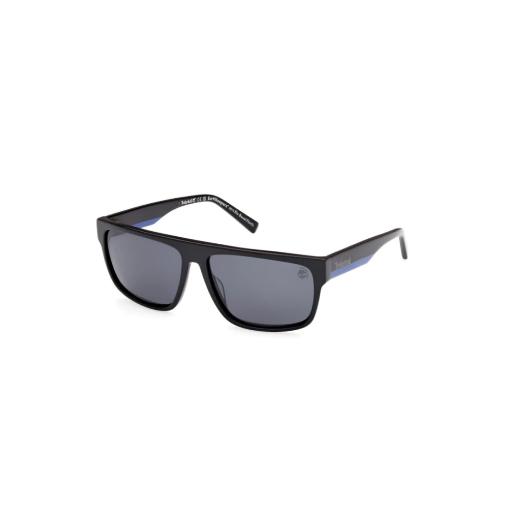Timberland Black Sunglasses, Male, 60 Mm, Polarized Rectangular Sunglasses