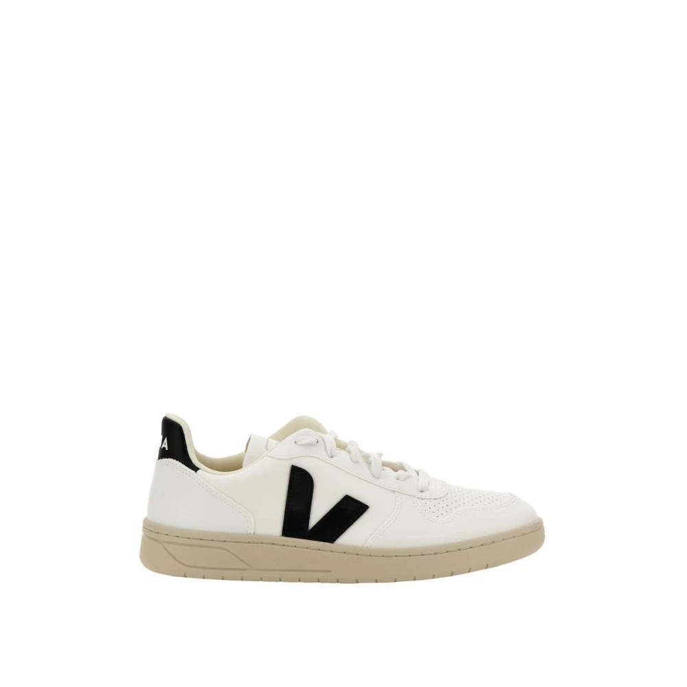 Veja V-10 den Patch Logo Geperforeerde Details Rubberen Zool White