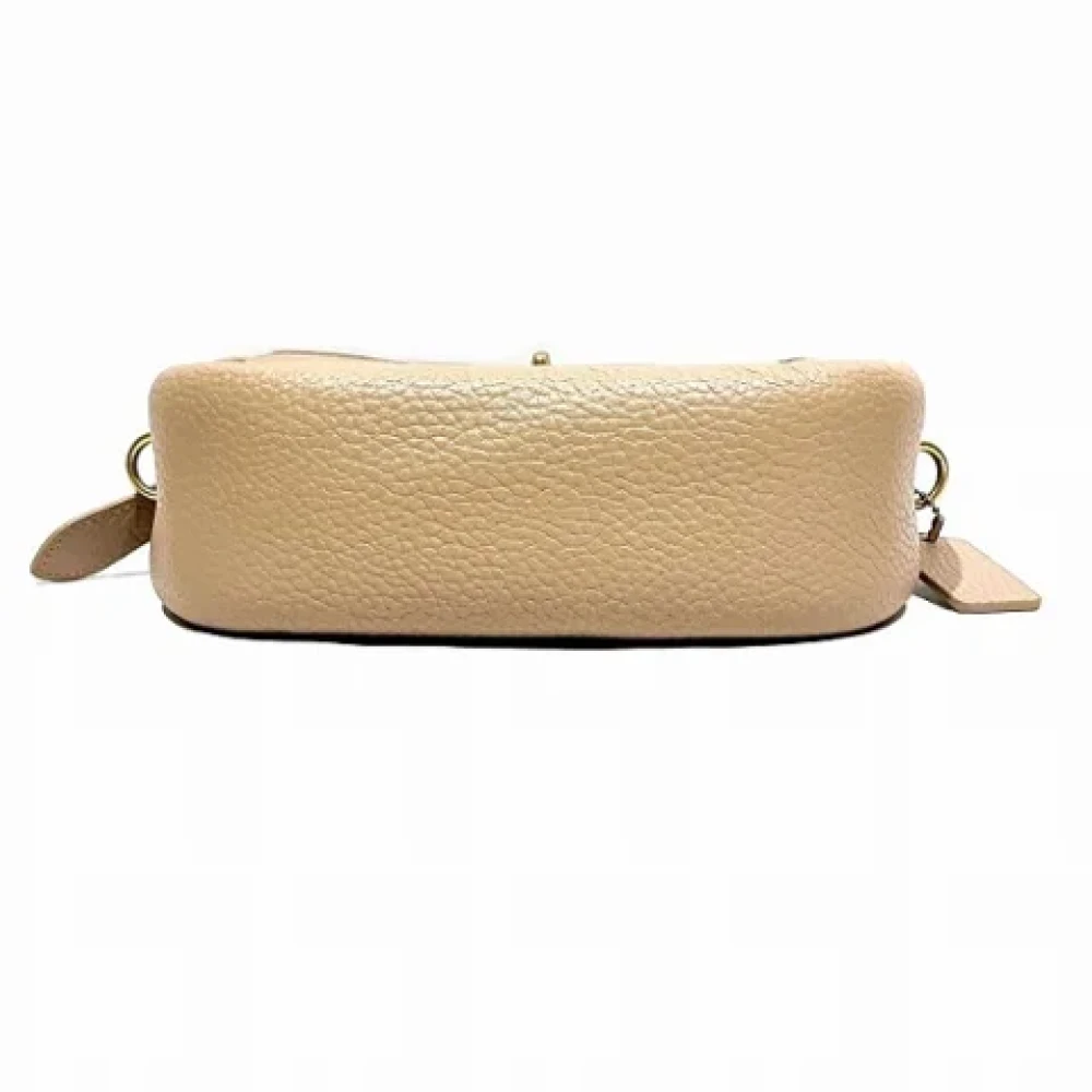 Coach Pre-owned Leather shoulder-bags Beige Dames