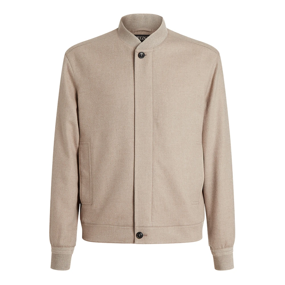 Ermenegildo Zegna Kasjmier Beige Jas met Waterafstotende Afwerking Beige Heren