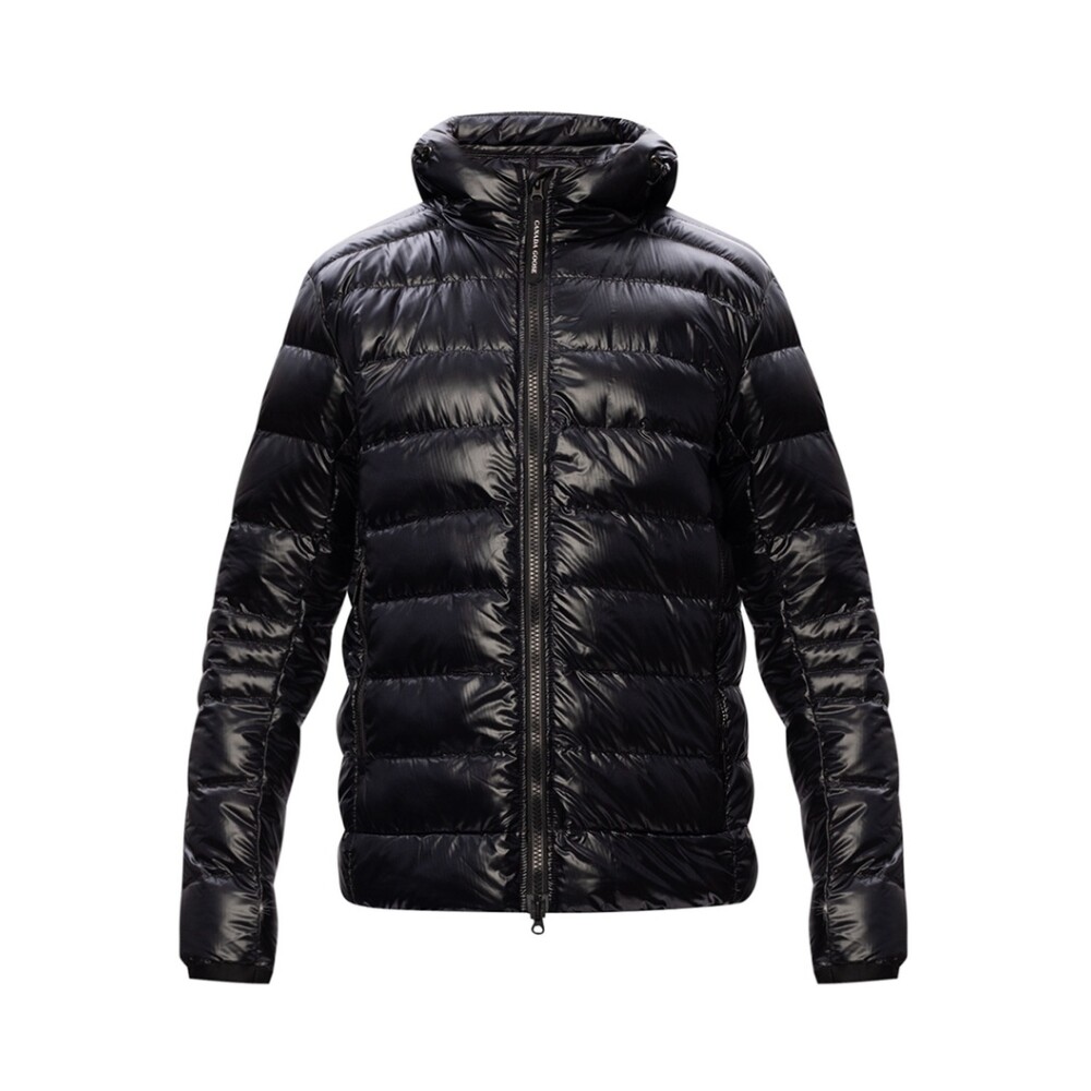 Sudadera Negra de Plumon con Detalles de Gamuza Canada Goose Chaquetas de plumas Miinto