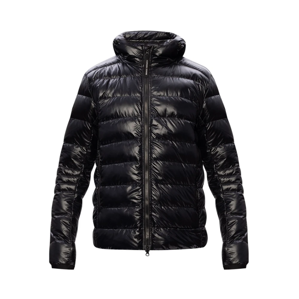Canada Goose Down Hoody met Suède Bies Black Heren