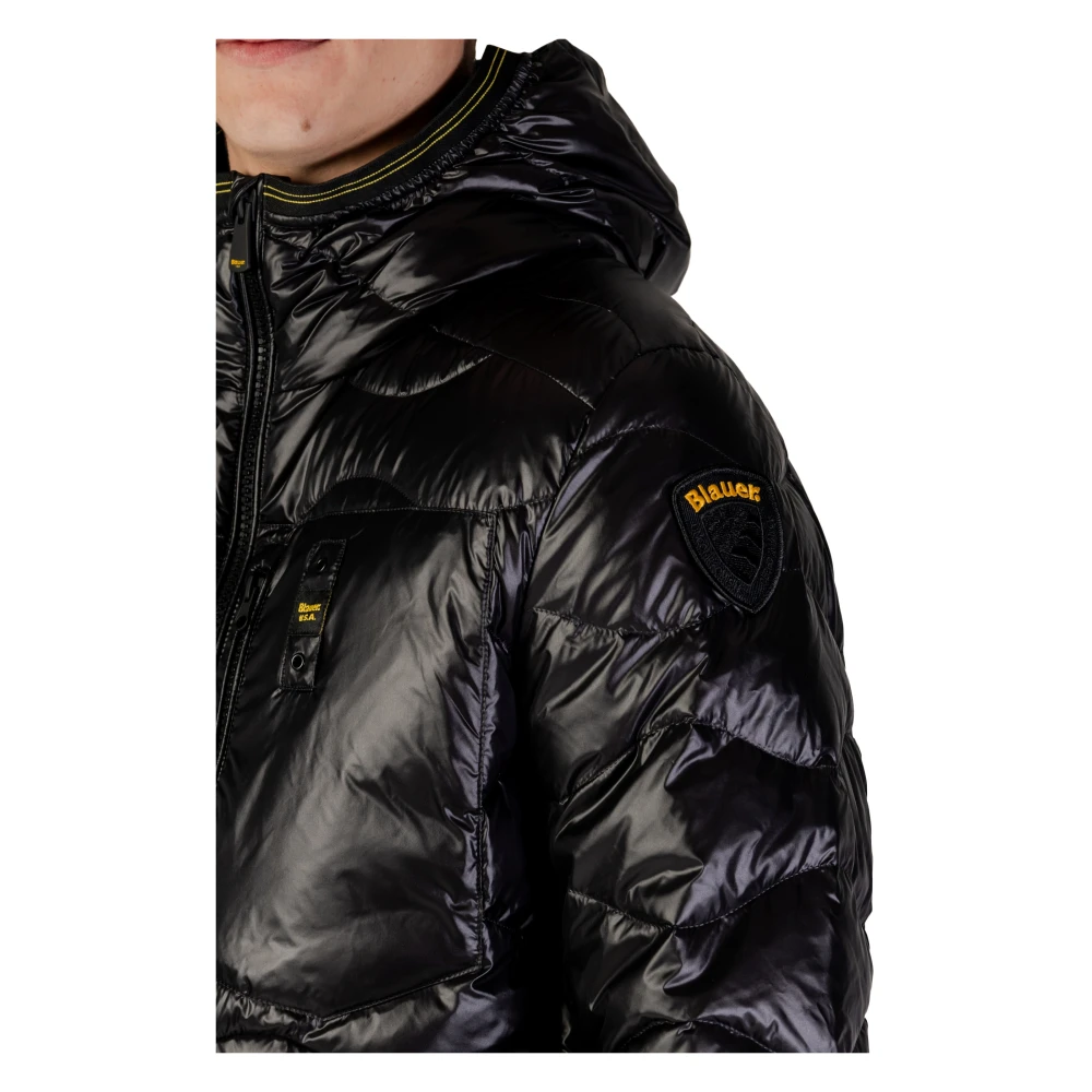 Blauer Lichtgewicht Donsjassen Collectie voor Mannen Black Heren