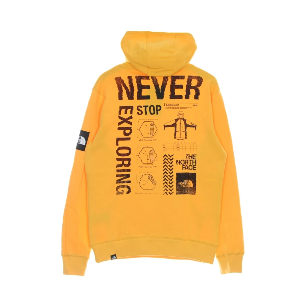 The North Face Chamois Oranje Grafische Hoodie Heren Orange Heren