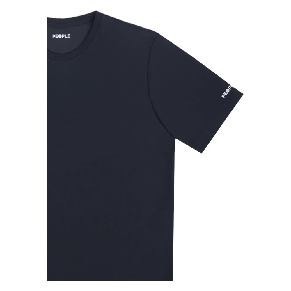 People of Shibuya Rekbare Jersey T-shirt met reflecterend logo Blue Heren