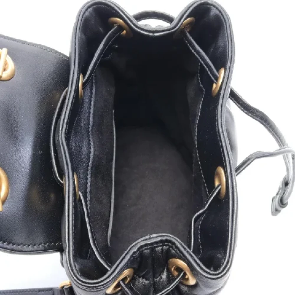 Gucci Vintage Pre-owned Leather backpacks Black Dames