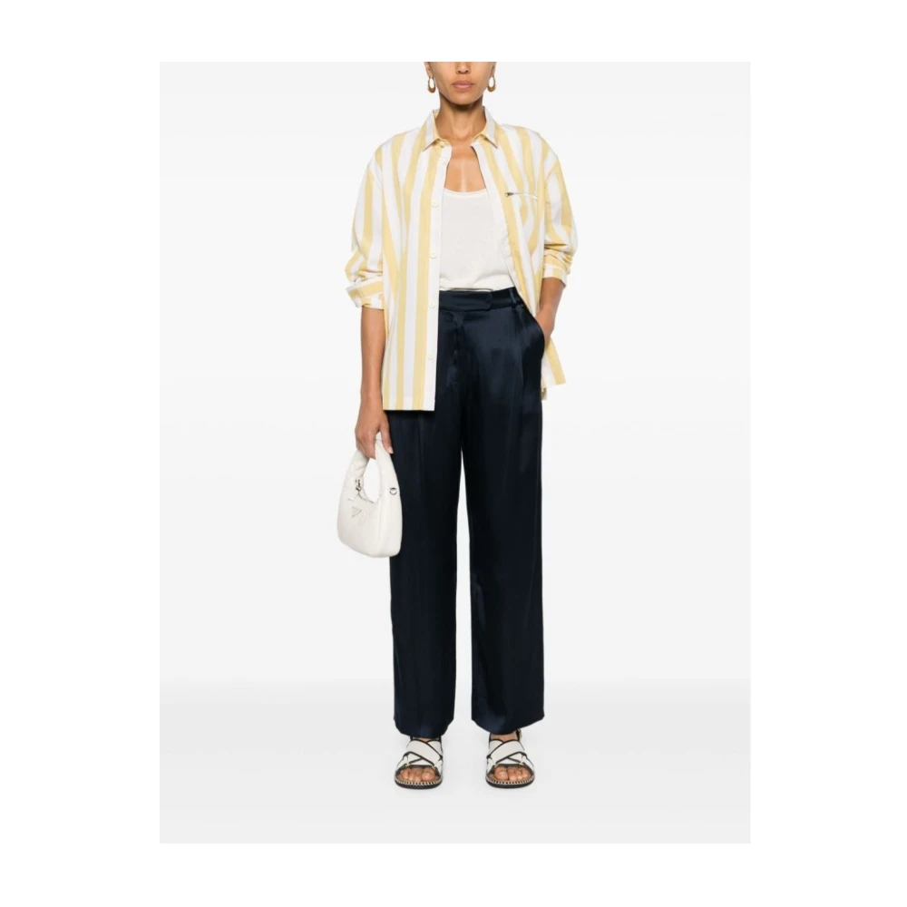 Max Mara Wijde broek Amleto 005 Blue Dames