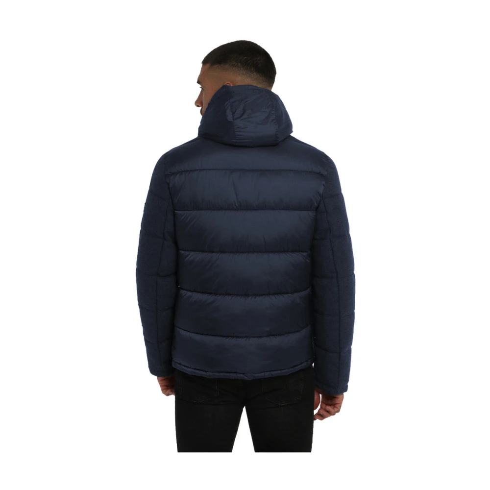 YES ZEE Wollen en Technische Stof Pufferjas Blue Heren