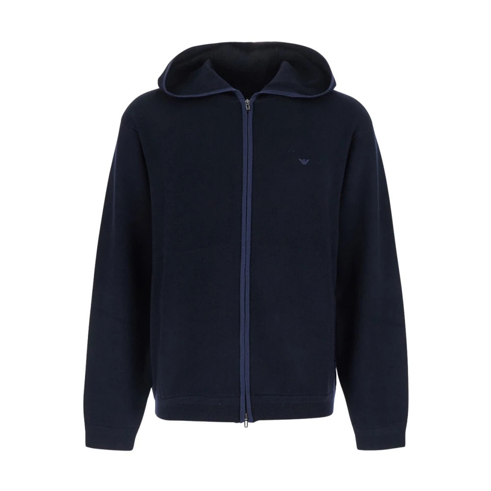 Emporio Armani Uomo Blu - Felpa Con Zip Con Cappuccio - Sweatshirts & Hoodies - 2XL