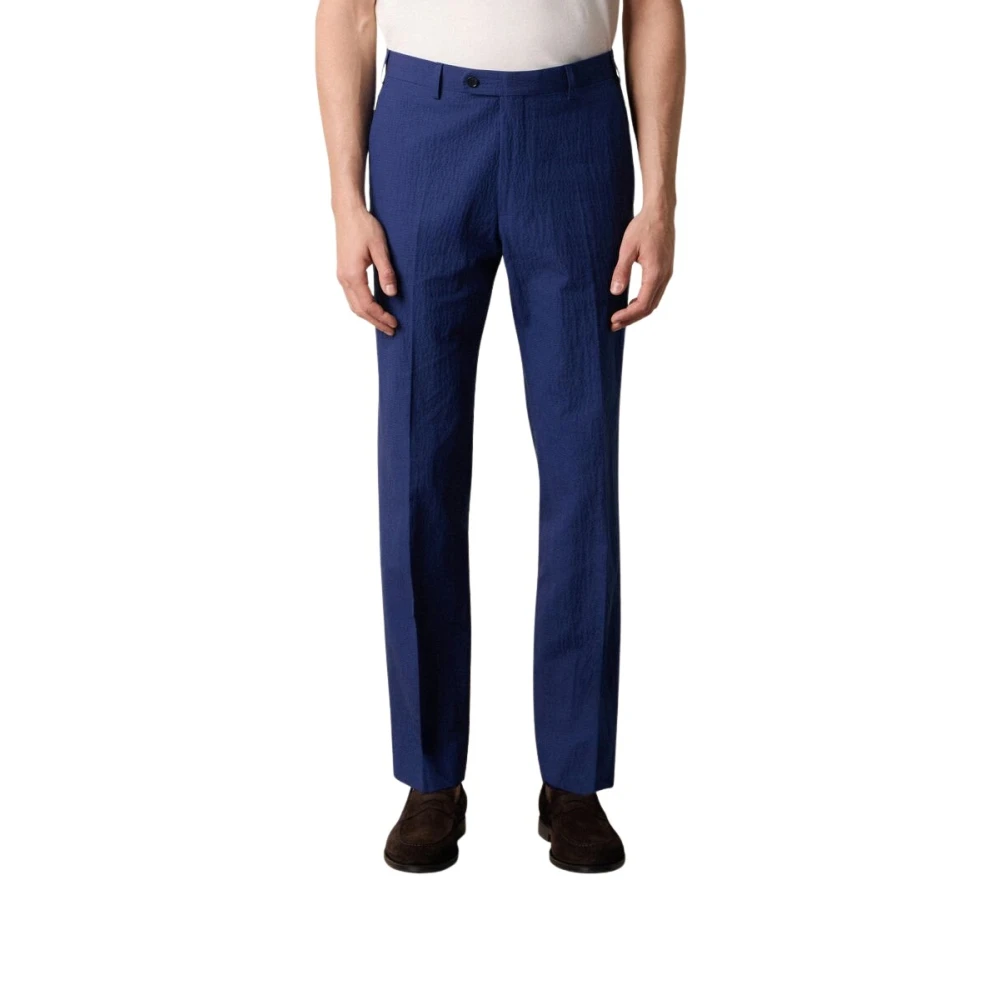 Brooks Brothers Blue Seersucker Trousers - Male - Suit Trousers - W42 - Trousers