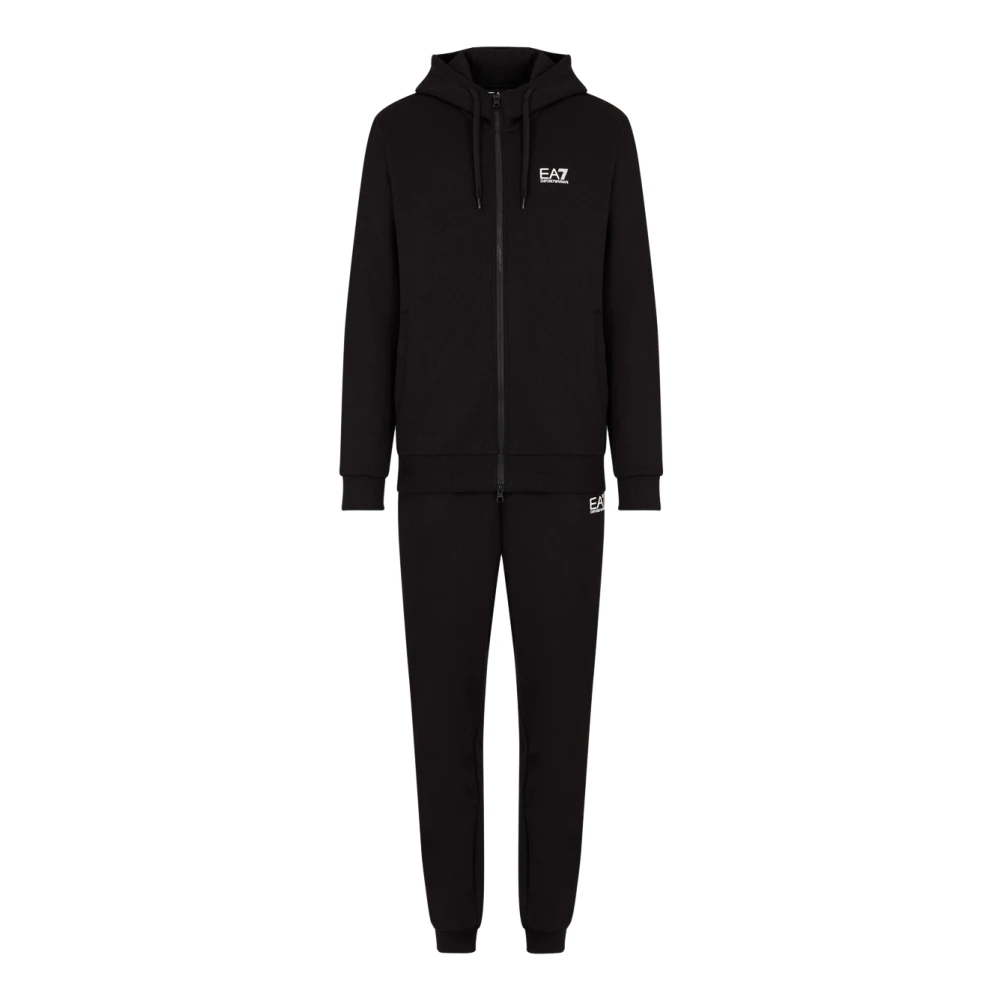 Emporio Armani EA7 Zwart sportief trainingspak set Black Heren