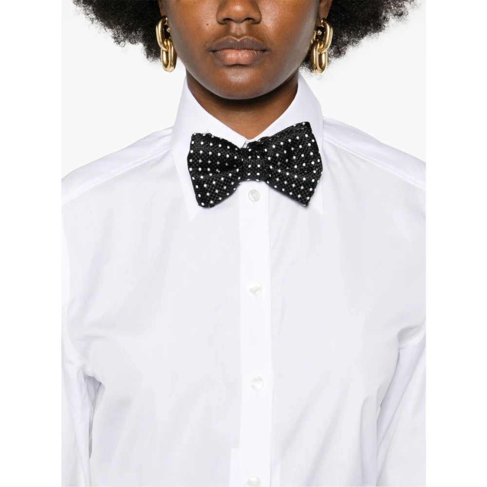 Dolce & Gabbana Witte Katoenen Klassieke Blouse White Dames