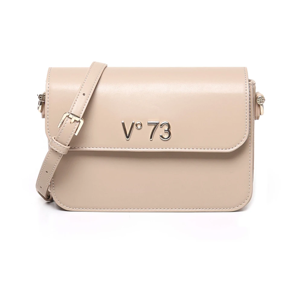 V73 Beige Schoudertas met Afneembare Band Beige Dames