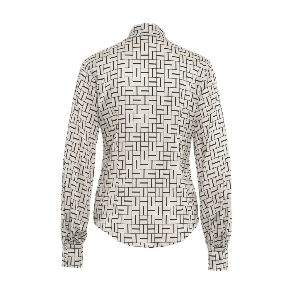 Himon's Elegante Witte Blouse met Sjaal White Dames