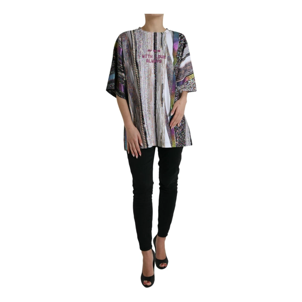 Dolce & Gabbana Women's Printed Cotton Blend T-Shirt