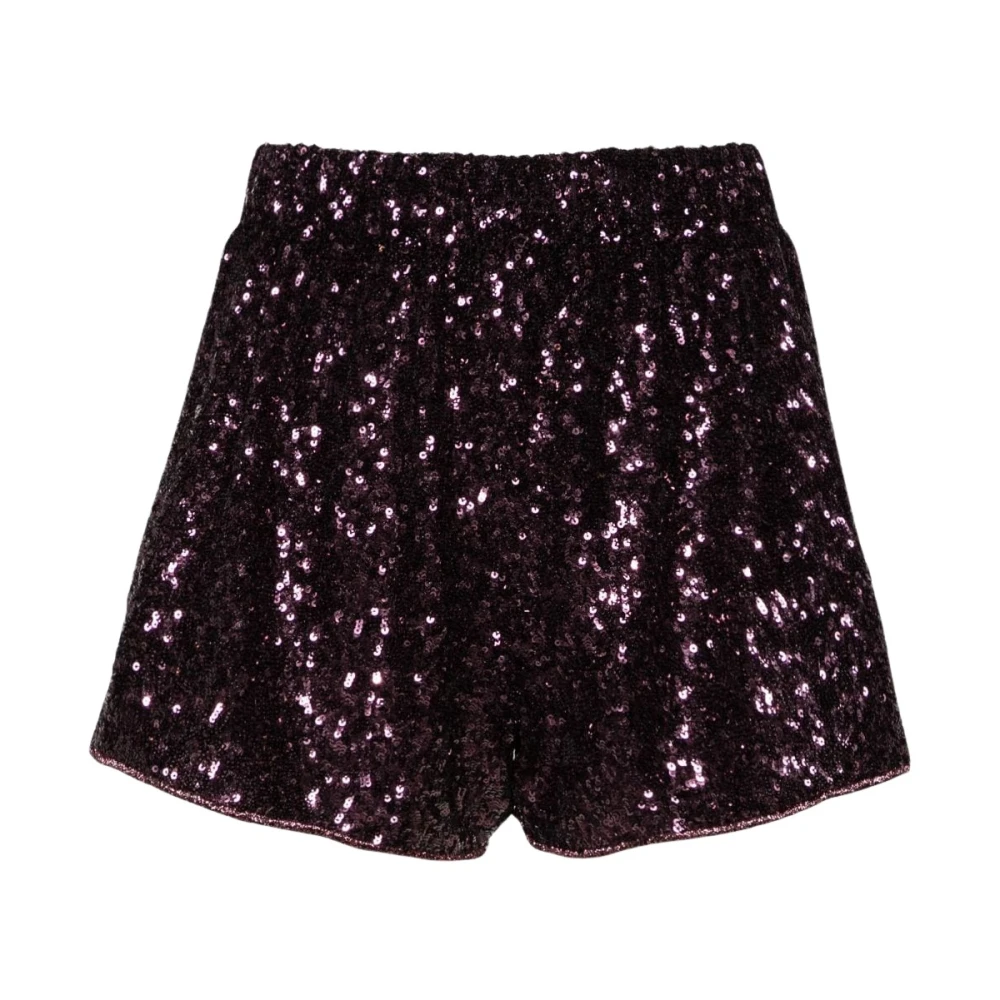 Oseree Lurex Detail Elastische Taille Shorts Multicolor Dames