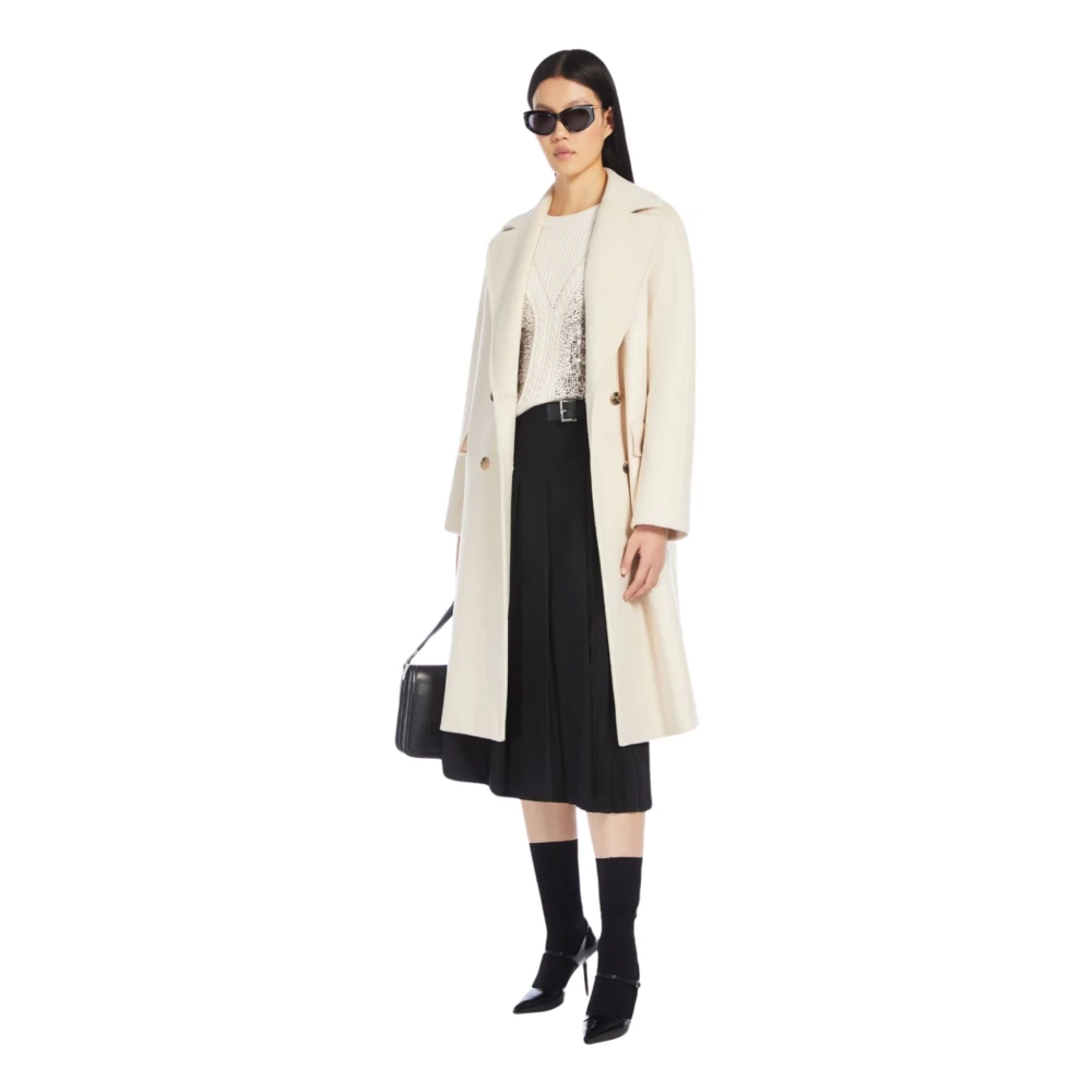 Max Mara Studio Zwarte wollen midi kilt rok Black Dames