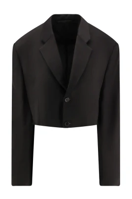 Svart Klassisk Rever Crop Fit Kläder