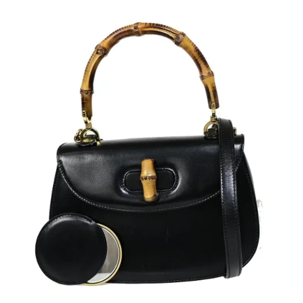 Gucci Vintage Pre-owned Leather gucci-bags Black Dames