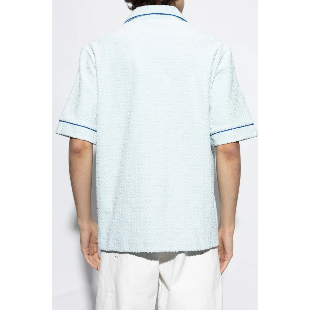 Casablanca Shirt met logo Blue Heren