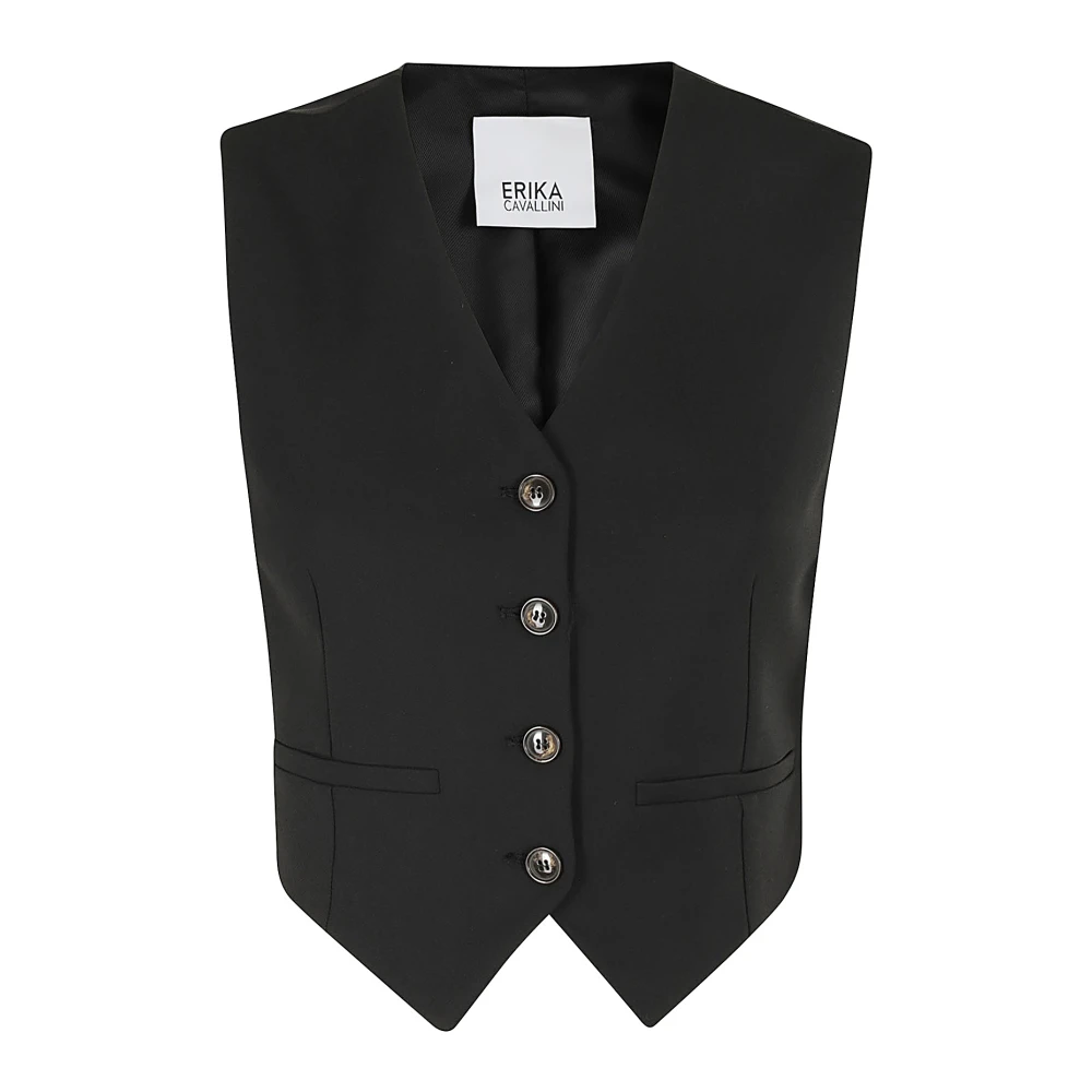 Erika Cavallini Stijlvolle Sabrina Vest Black Dames
