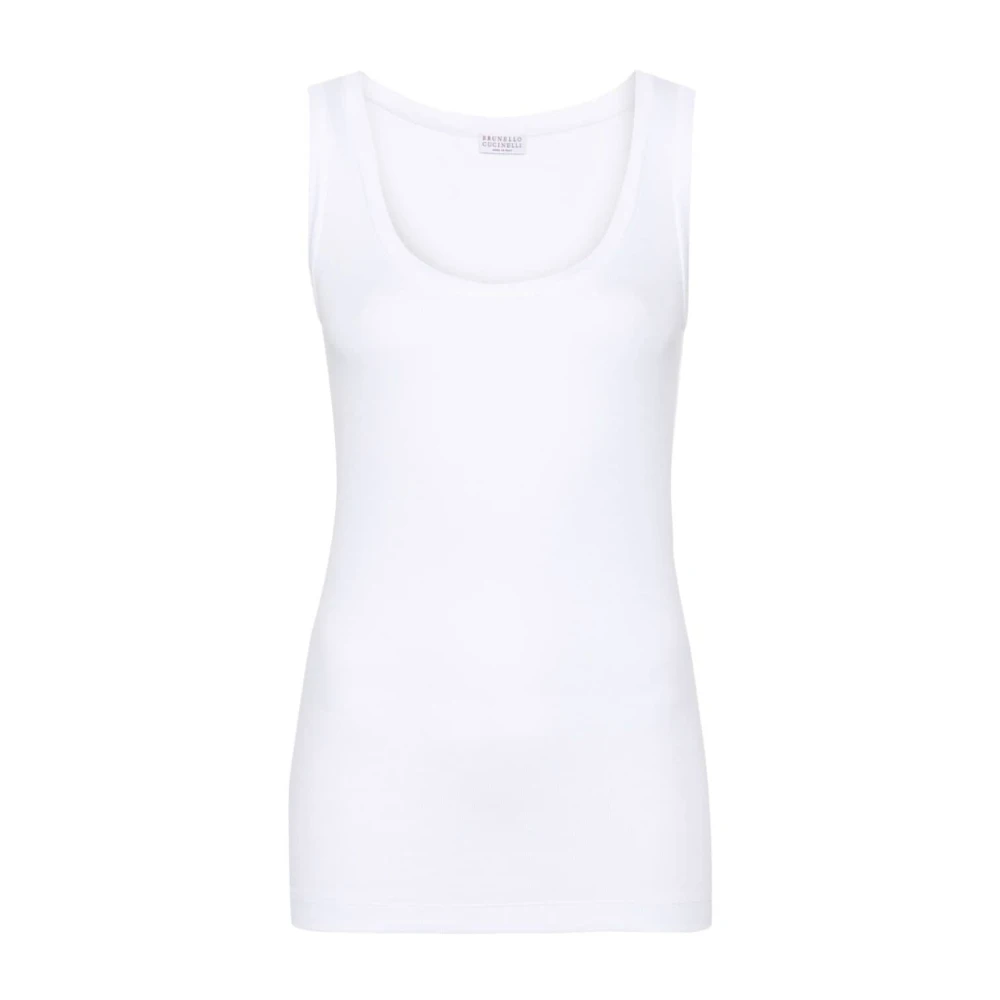 BRUNELLO CUCINELLI Witte T-shirts Polos voor vrouwen White Dames