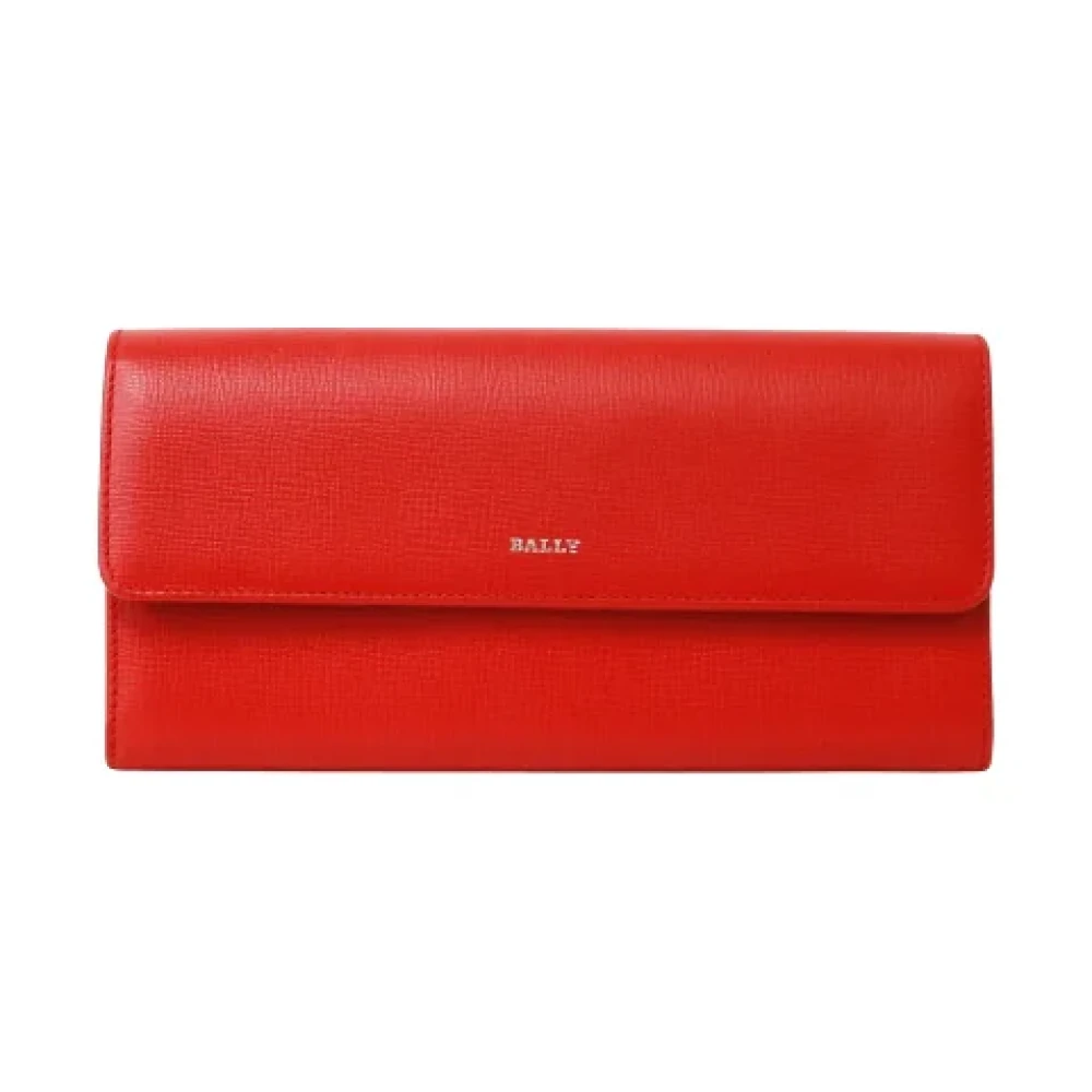 Bally Pre-owned Leather wallets Red Dames