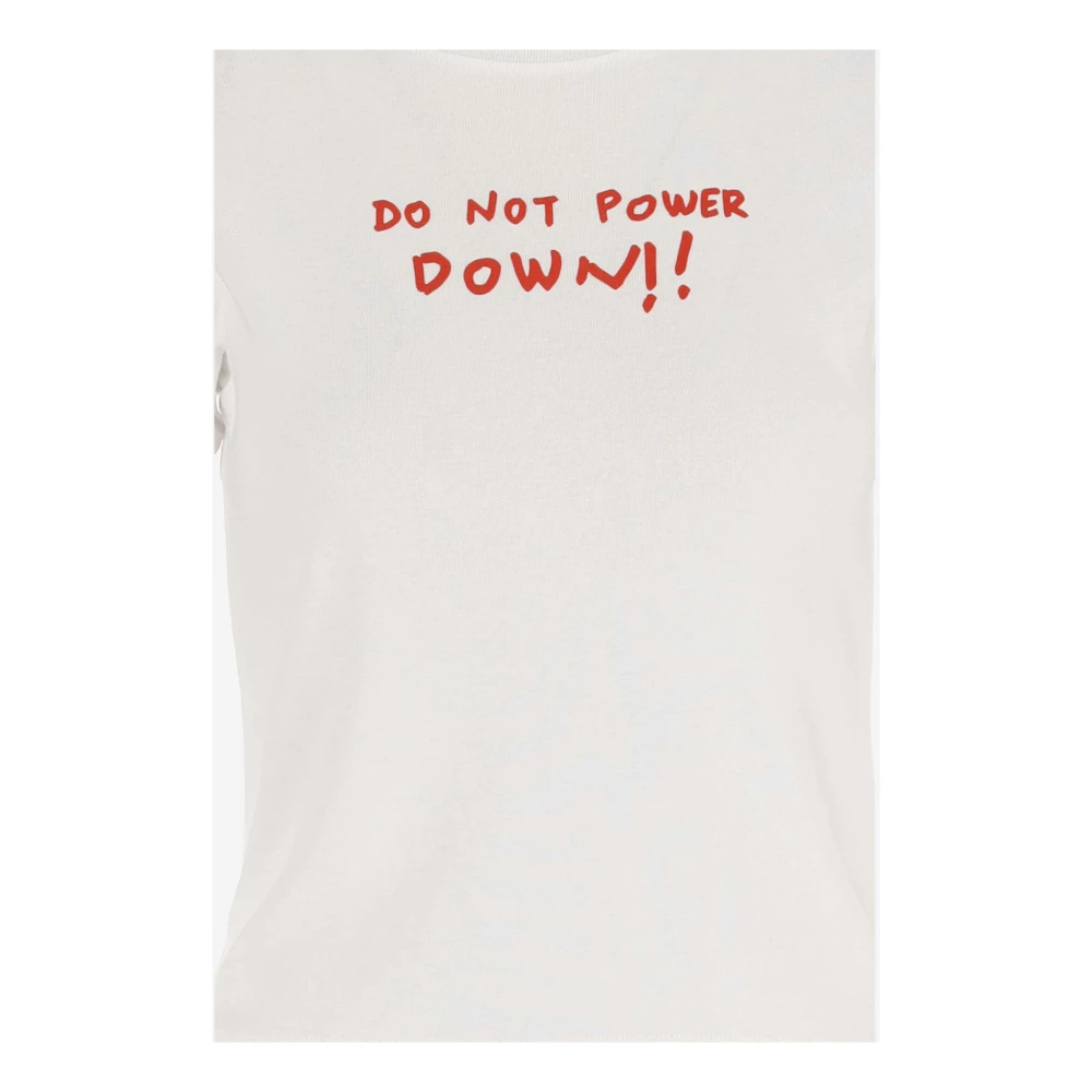 Coperni Katoenen T-shirt Ronde Hals Logo Print White Dames