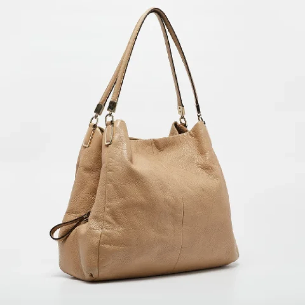 Coach Pre-owned Leather shoulder-bags Beige Dames