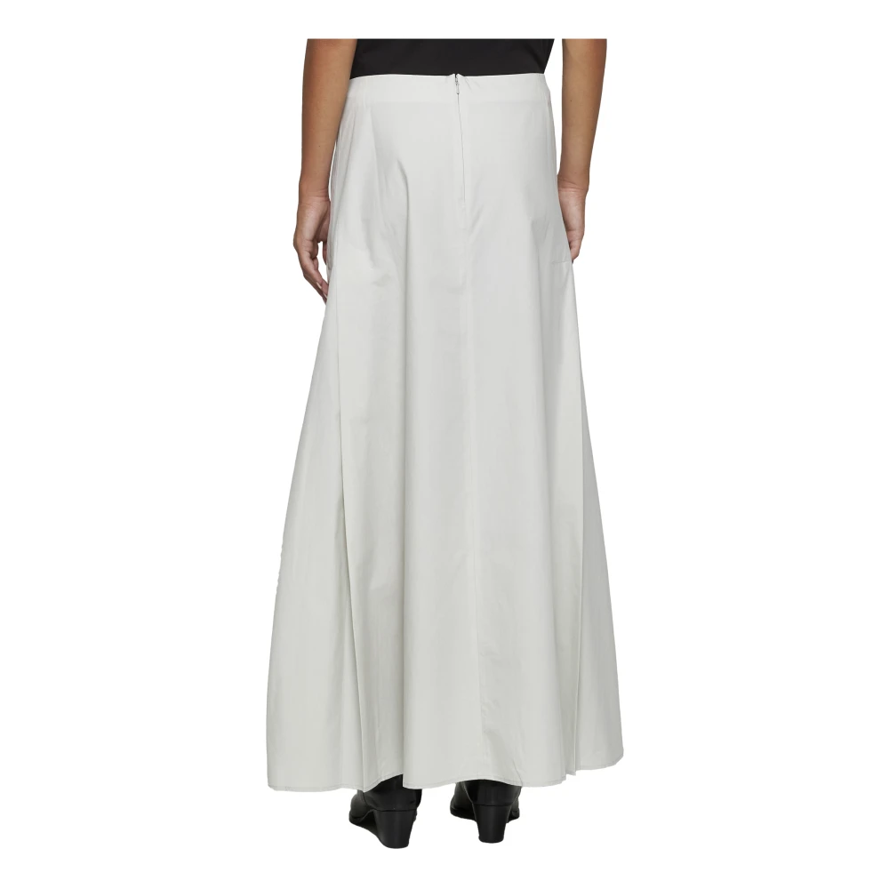 Studio Nicholson Witte Multi Plooi Maxi Rok White Dames