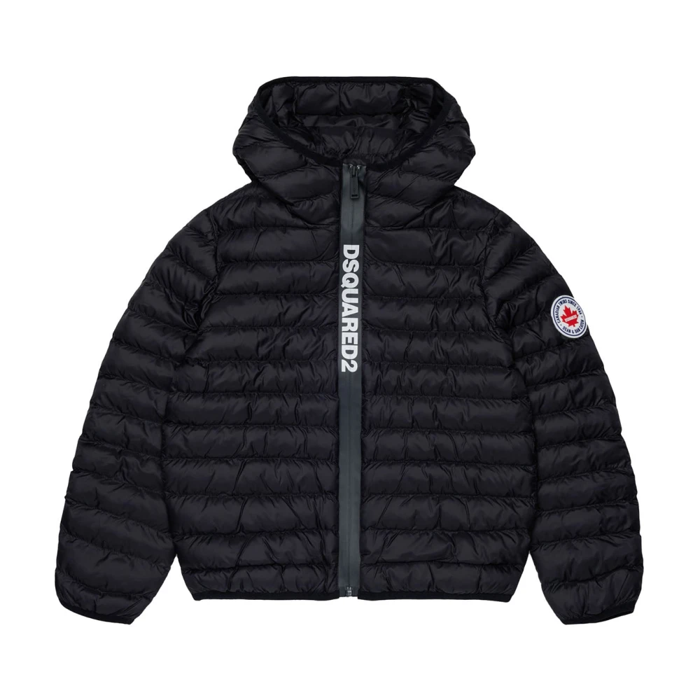 Dsquared2 Boys Black Winter Jackets, 14 Y, Nylon Jacket