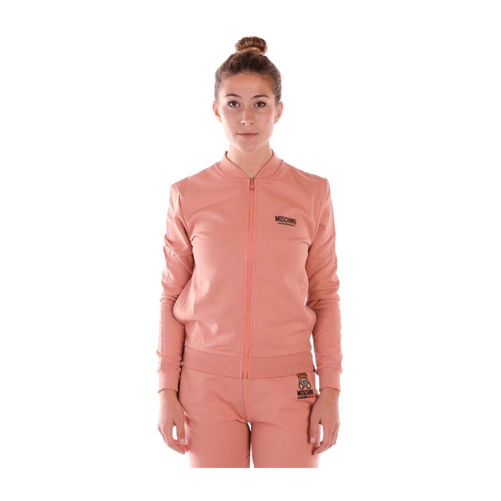 Moschino Women's Pink Sweatshirt Hoodie - Zip-Throughs - Xs - Sweatshirts & Hoodies