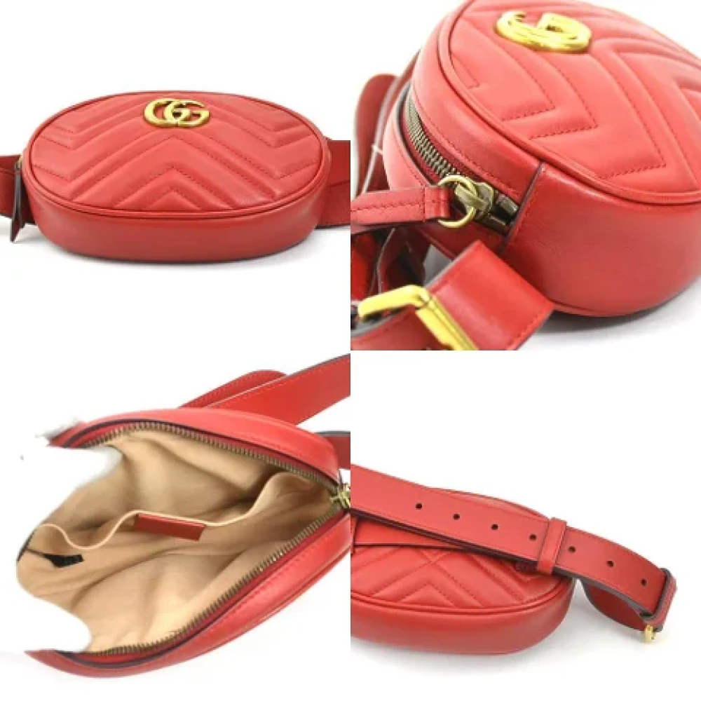 Gucci Vintage Pre-owned Leather clutches Red Dames