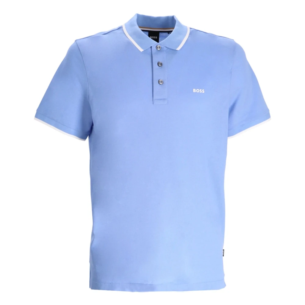 Hugo Boss Heldere Blauwe Jersey Shirt Blue Heren