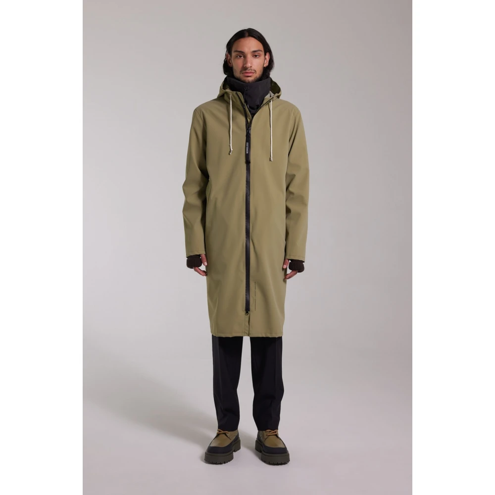 Stutterheim Lichtgewicht Matte Parka voor Mannen Green Heren