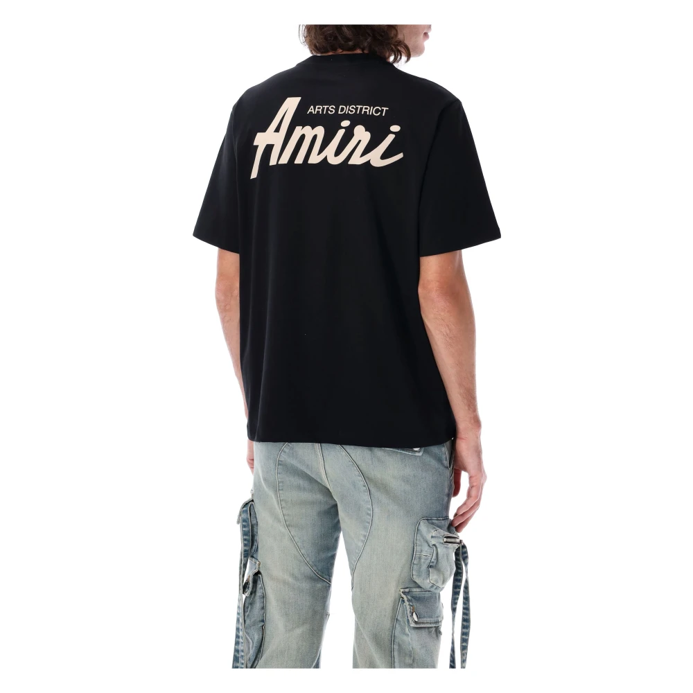 Amiri Zwarte City T-shirt met Logo Black Heren