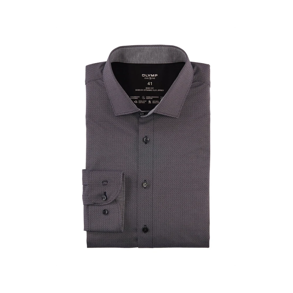 Olymp Casual overhemd met lange mouwen Brown Heren