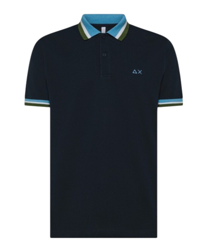 t-shirt-polo-col-multirayures-bleu