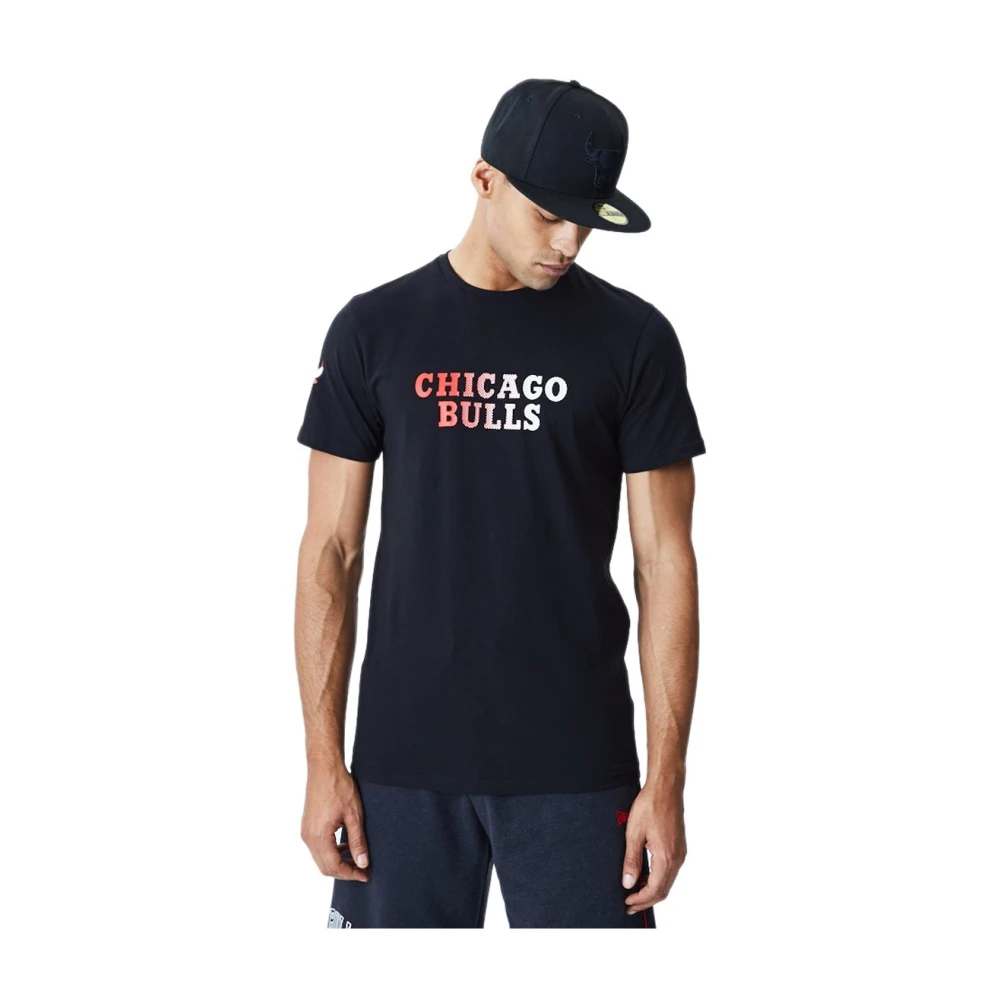 new era Chicago Bulls Gradient Wordmark Tee Black Heren