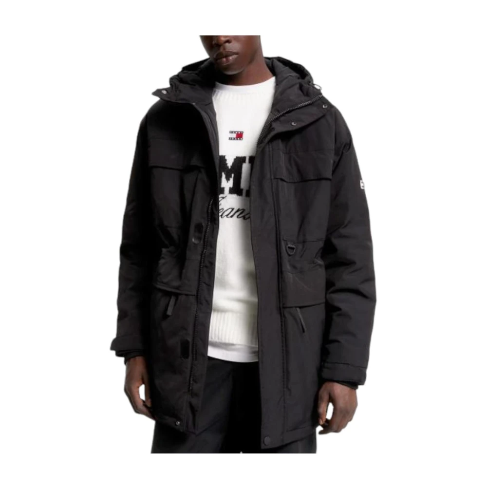 Tommy Hilfiger Men's Black Winter Jackets, M, Tech Tommy Jeans Jacket