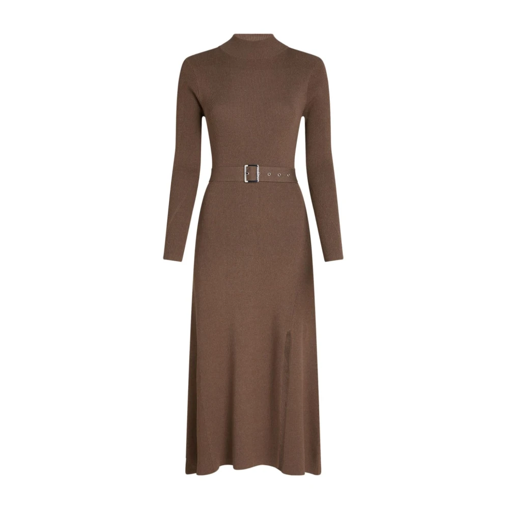 Karl Lagerfeld Bruine Lange Mouw Jurk Brown Dames