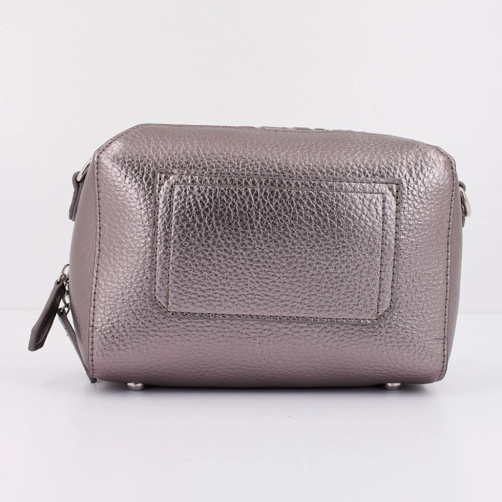Valentino by Mario Valentino Metallic Lady Synthetische Crossbody Tas Gray Dames