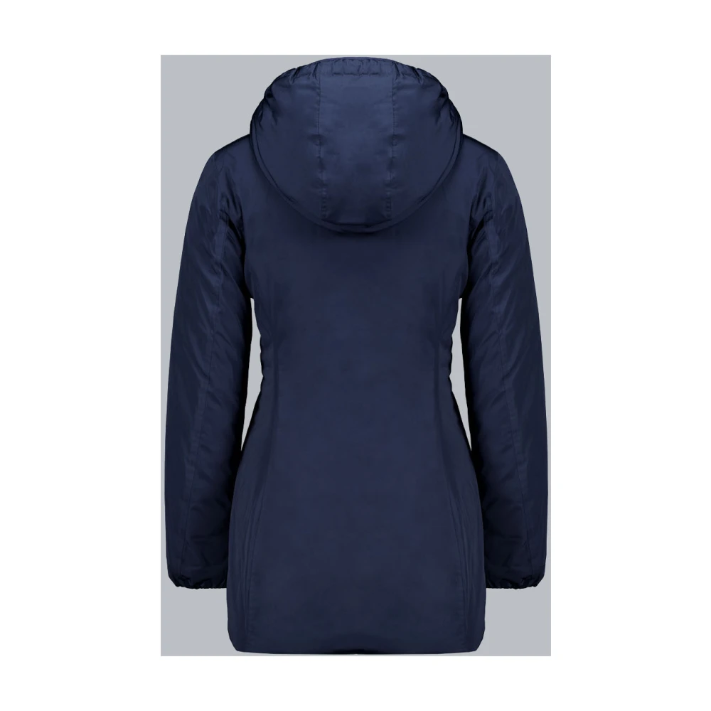 Ciesse Piumini Kalie Lange blauwe omkeerbare donsjas van echt 800 fill power dons Blue Dames