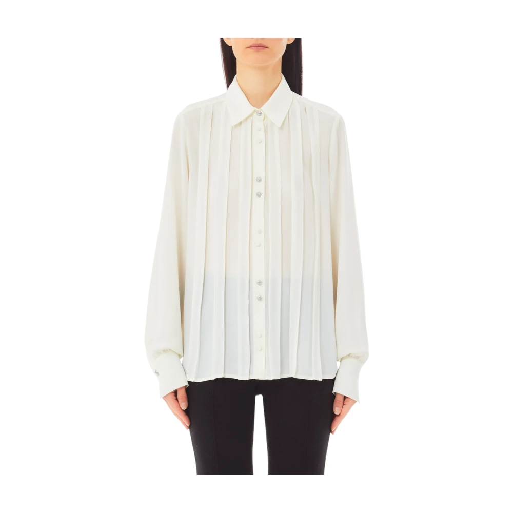 Liu Jo Witte Shirt met Geplooide Details White Dames