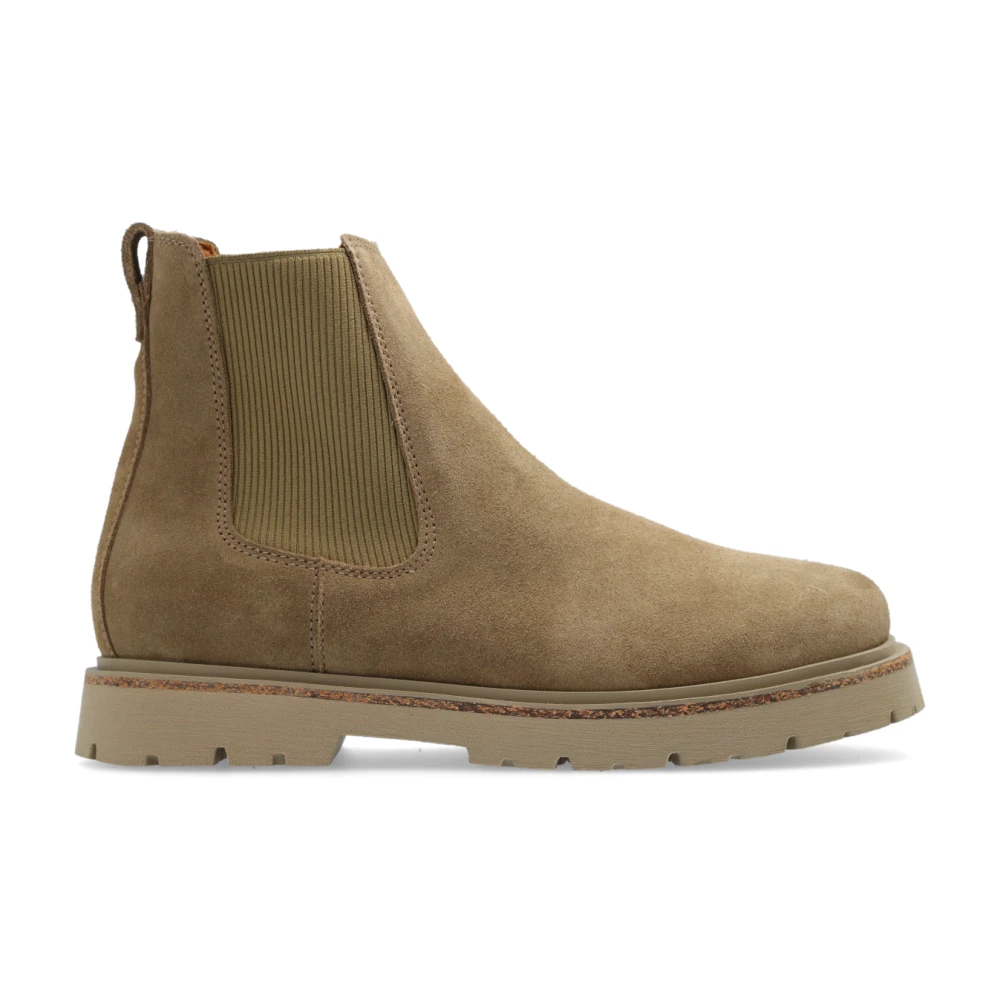 Birkenstock Grijs Groene Suede Chelsea Laarzen Green Dames