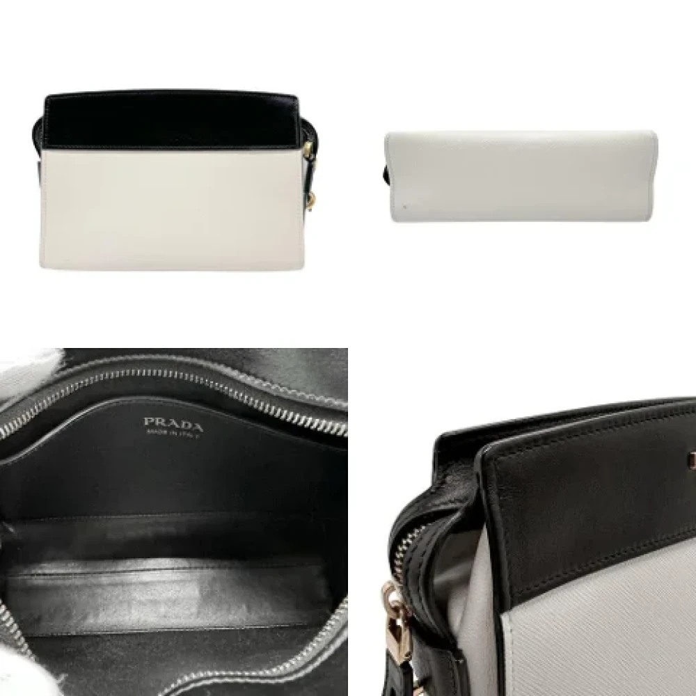 Prada Vintage Pre-owned Leather prada-bags White Dames