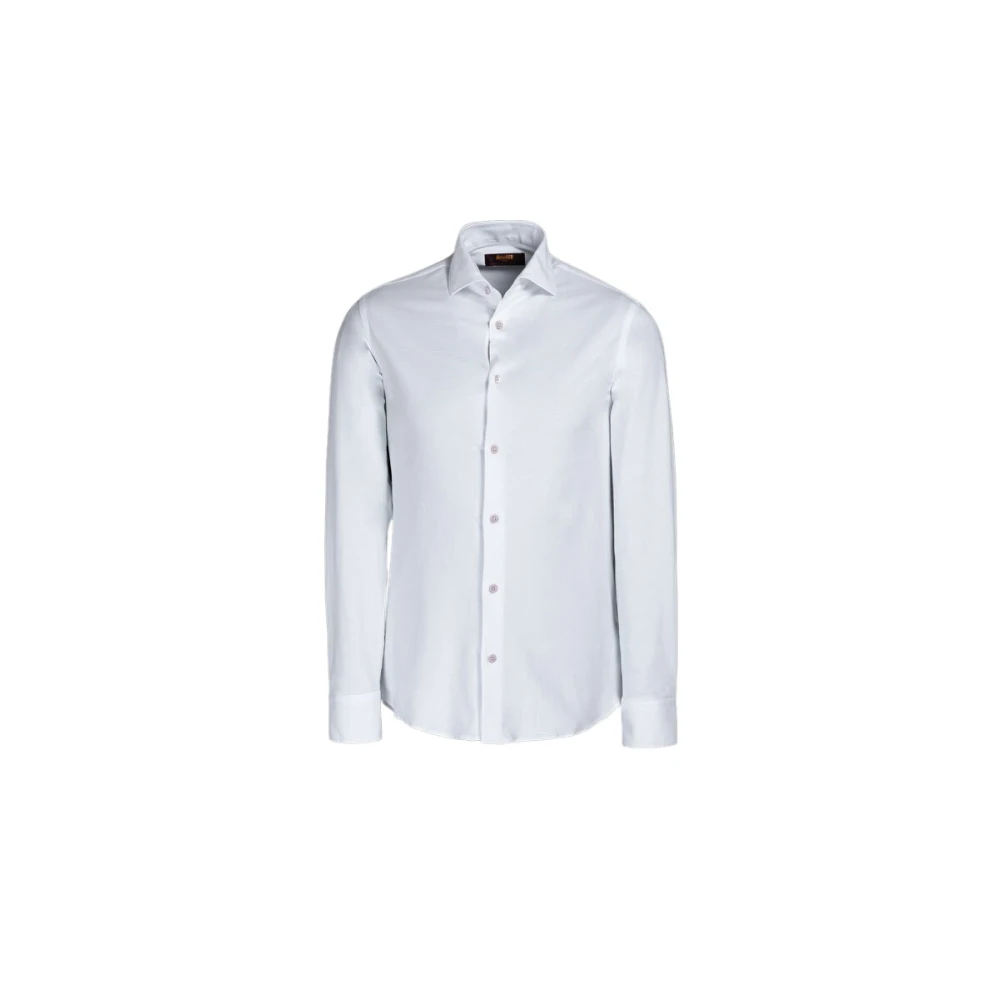 Moorer Stijlvol Shirt Gemaakt van Sorrento-4XT White Heren