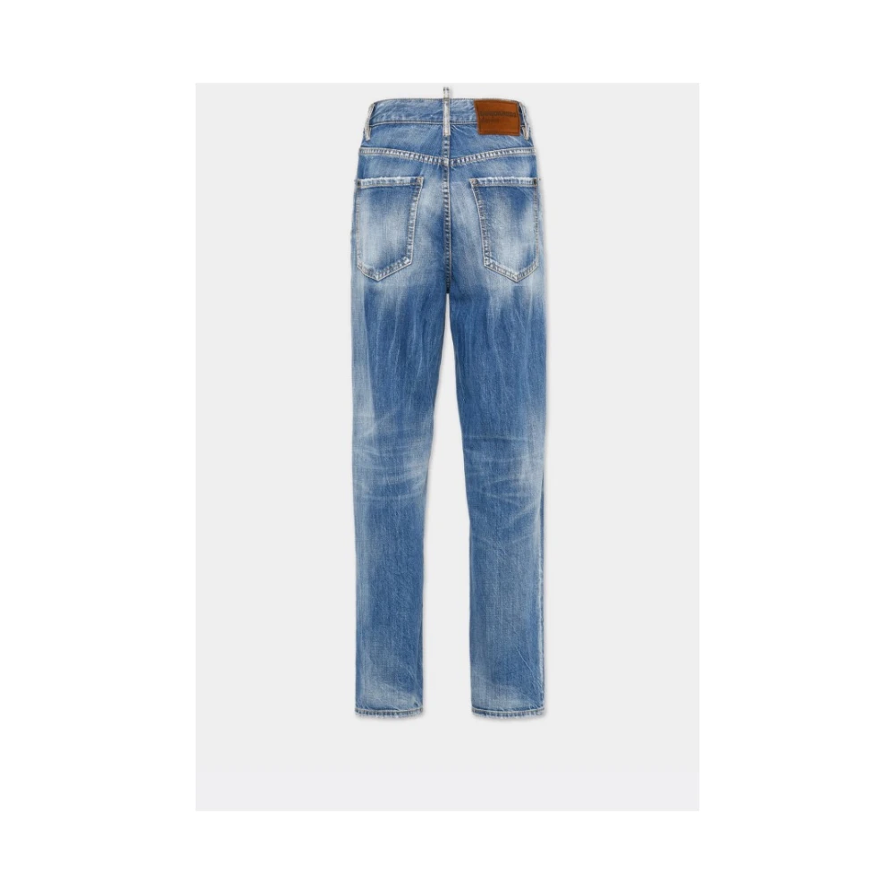 Dsquared2 Vintage Gewassen Boston Broek Blue Dames