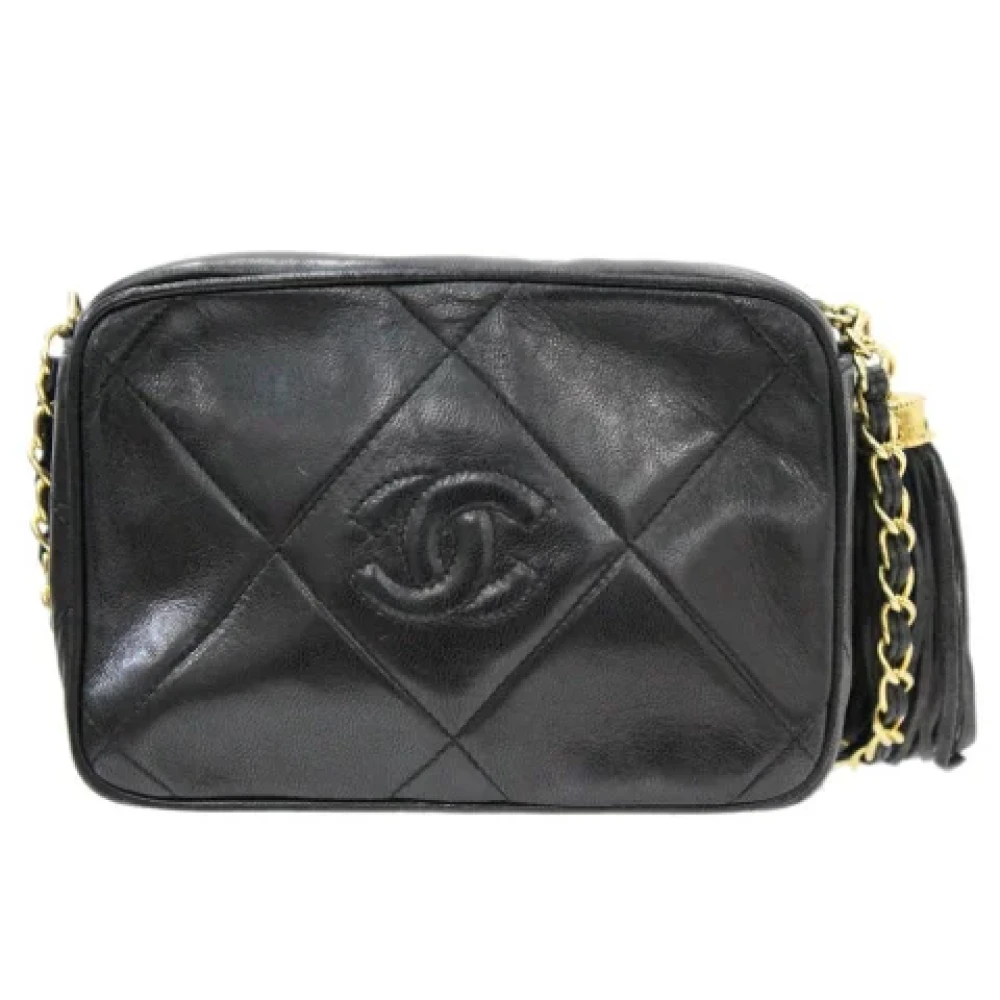 Chanel Vintage Pre-owned Leather shoppers Black Dames