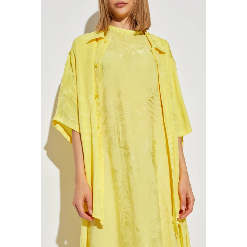 Balenciaga Overhemd met een zak Yellow Dames